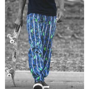 Vintage Gecko Hawaii Beach Pants 80s 90s Nylon Size Large NOWT